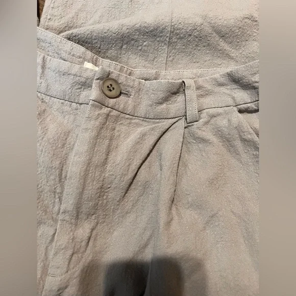 Evam Eva Linen-Cotton Tapered Trouser — Mauve Gray — Size 1 - Picture 4 of 7